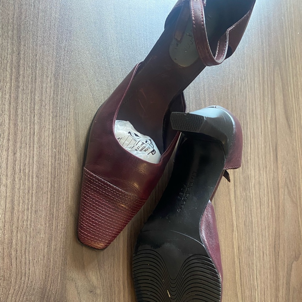 Liz Claiborne square toes burgundy/plum color -Poshmark does not have the color